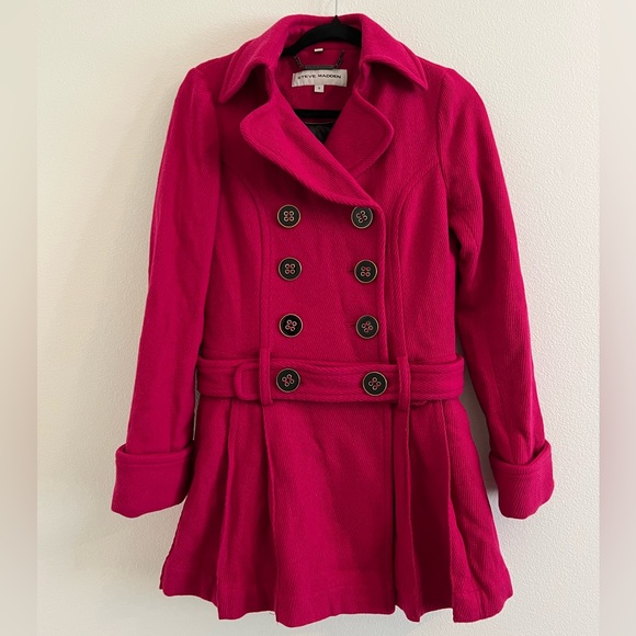 Steve Madden Fuchsia Peacoat - Picture 1 of 5